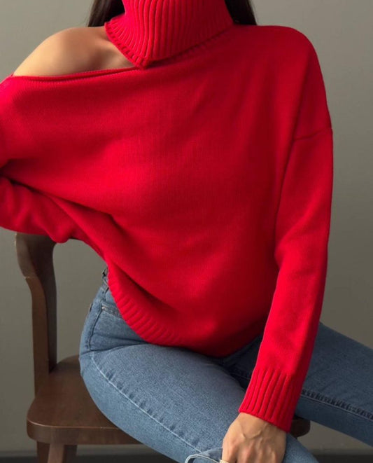 Off The Shoulder Turtleneck