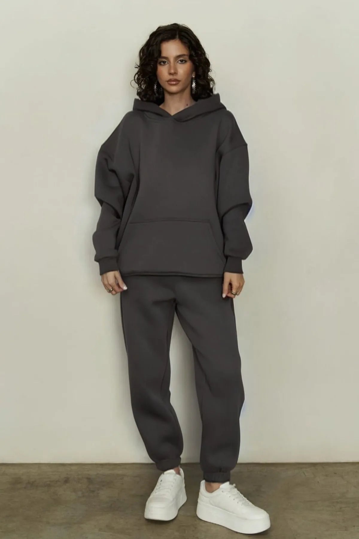 FLEECED HOODIE AND TROUSER