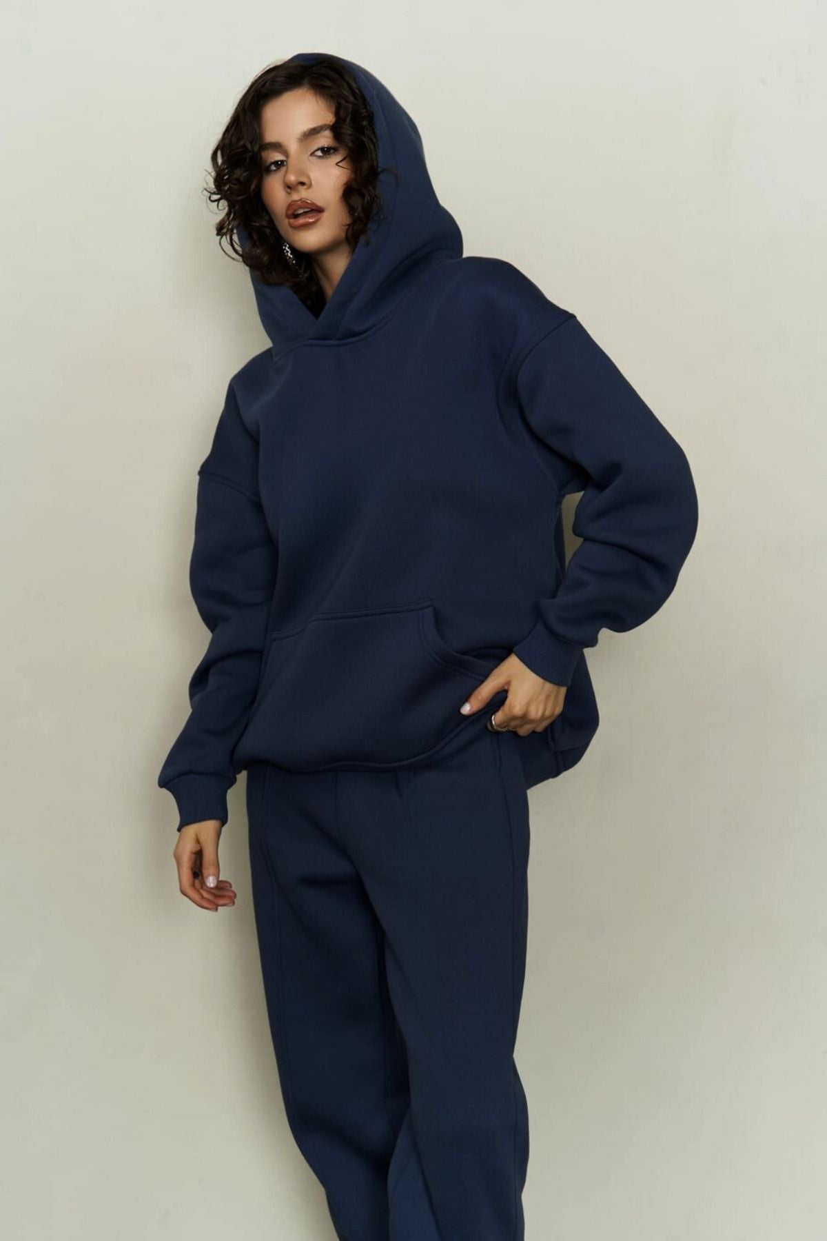 FLEECED HOODIE AND TROUSER