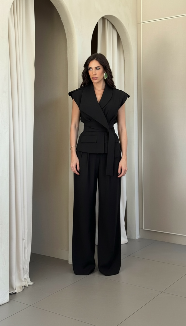 Linen Belted Set