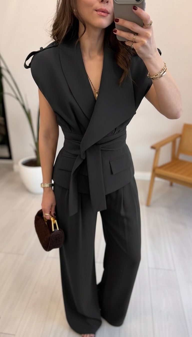 Linen Belted Set