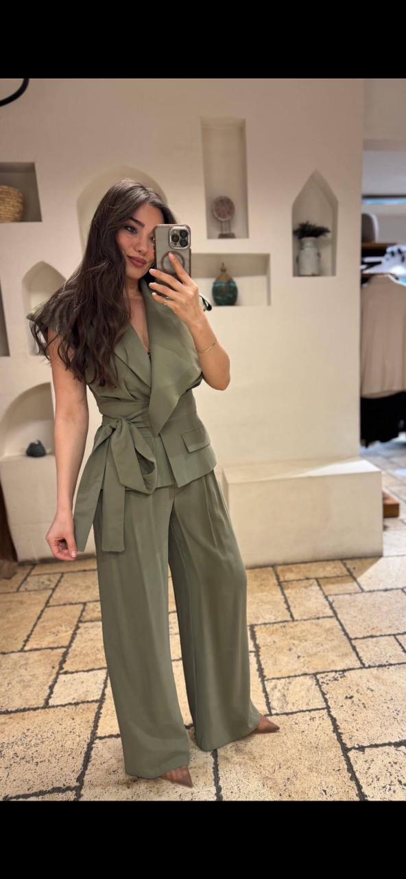 Linen Belted Set